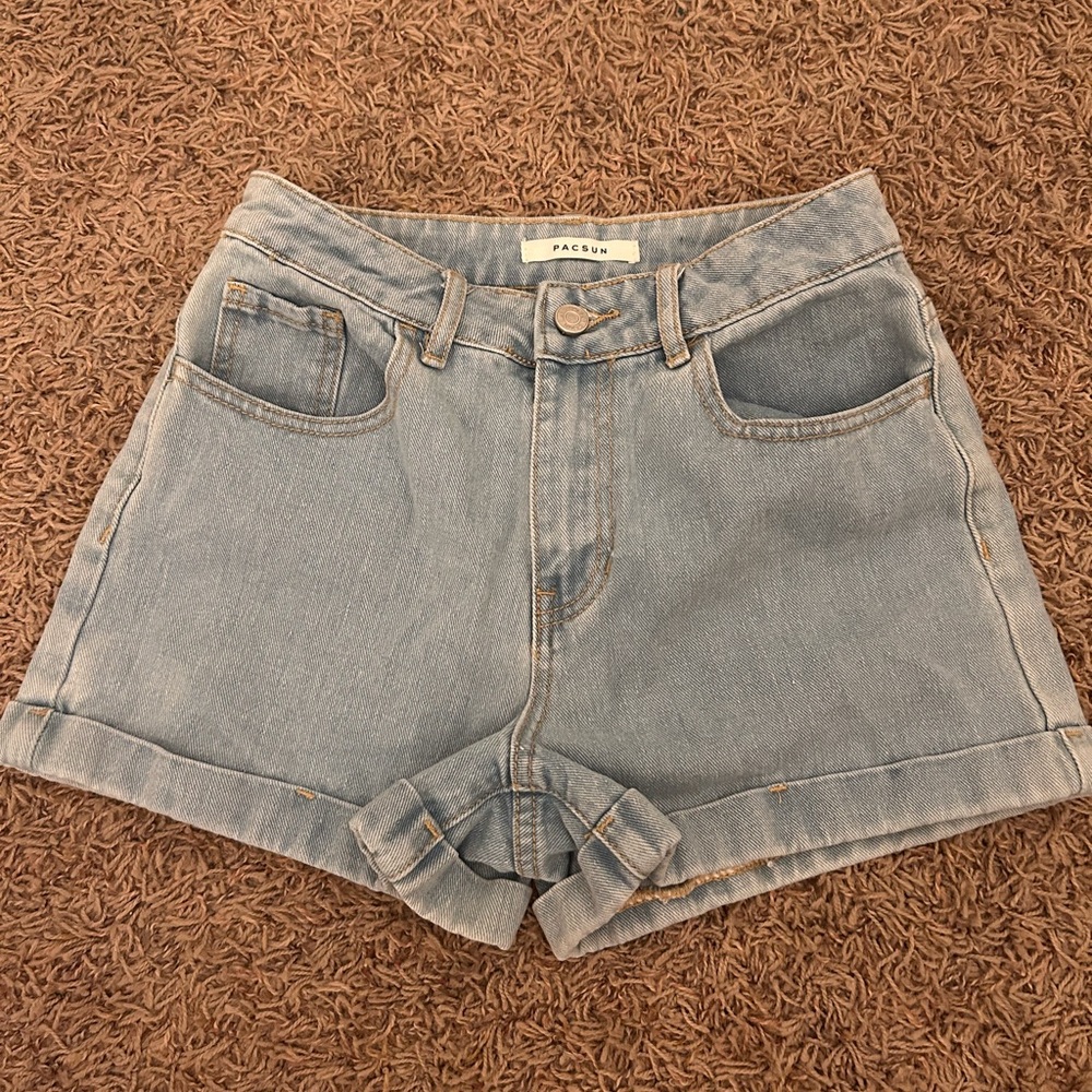 PacSun Mom Women's Light Blue Denim Shorts